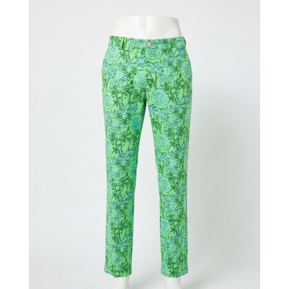 NEW LILLY PULITZER stuff mizner stretch pant - 34" in cool mint catchin rays